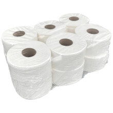 48 x White Highly Absorbent Embossed Multipurpose Centrefeed Rolls