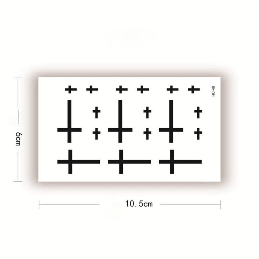 5pcs Sexy Fashion Waterproof Neck Art Face Men And Women Tattoo Stickers Cross Tattoos