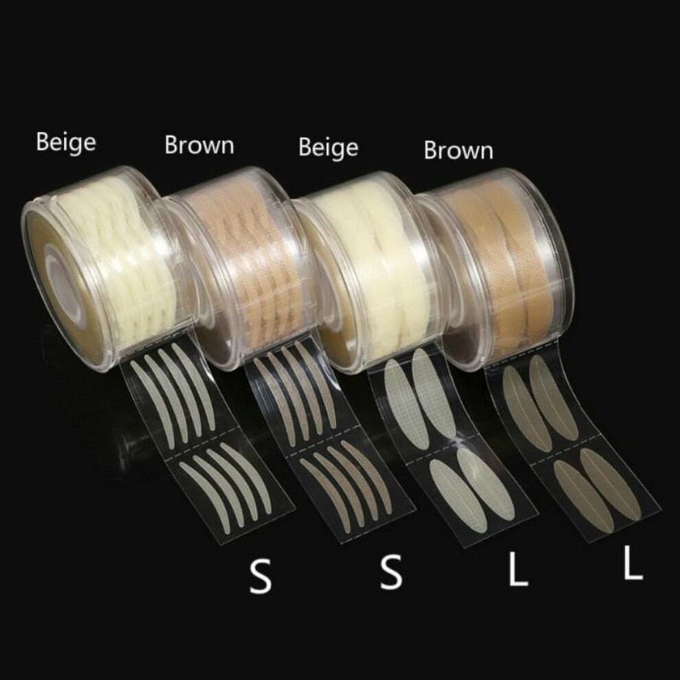 (Brown S) Make Up Transparent Beige Eyelid Large Eyes Decoration Strong Sticky Eyelid Paste Double Eyelid Tape