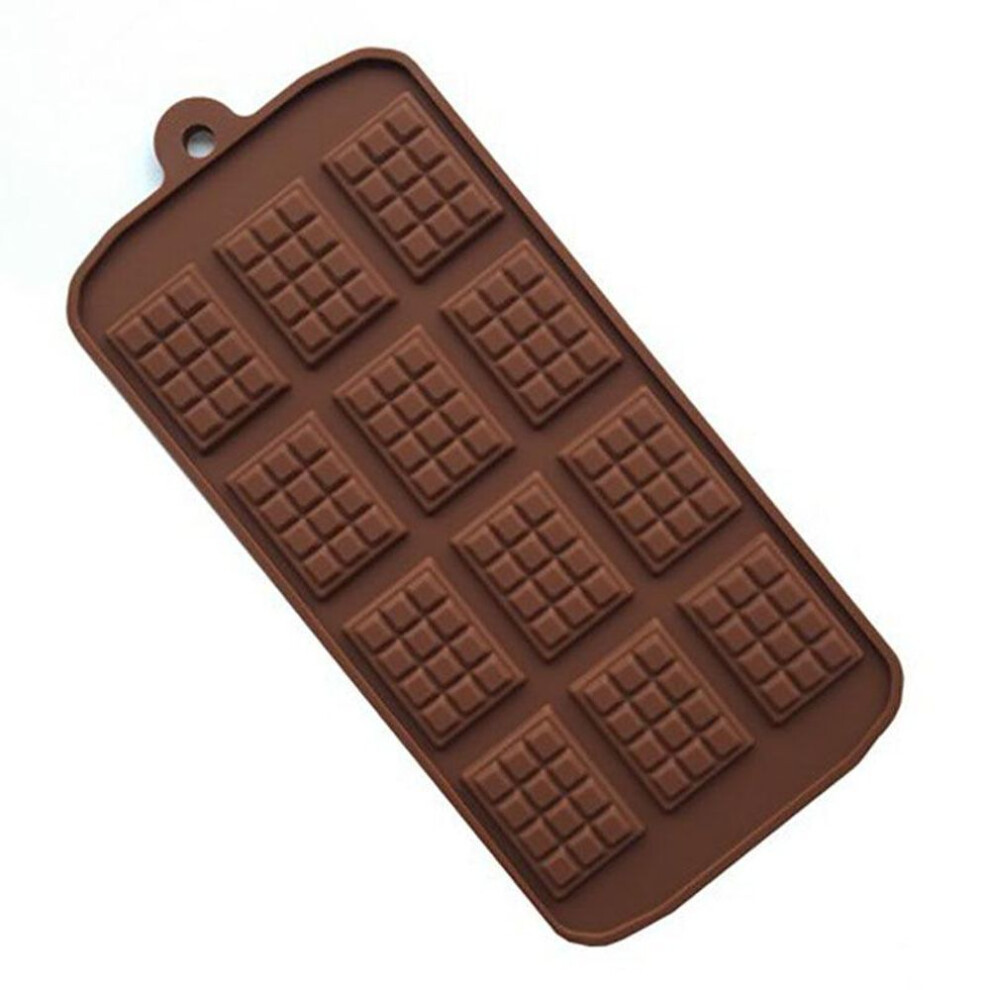 12 Even Chocolate Mold Silicone Mold Fondant Molds DIY Candy Bar Mould Cake Decoration Tools