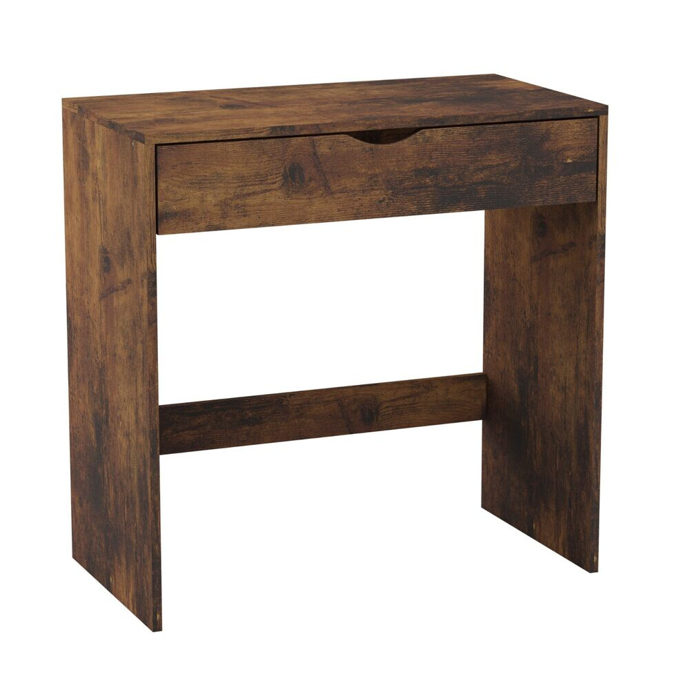 (Rustic Brown) 1 Drawer Dressing Table Wooden Work Desk Furniture