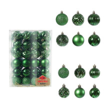 (Green) 48pcs Christmas Ball Ornaments Hanging Tree Pendants Baubles Home Party Decor