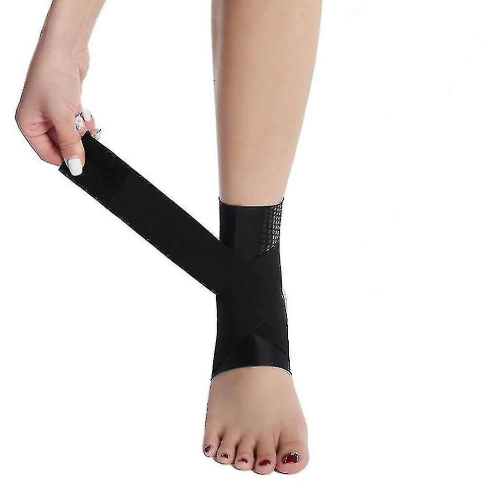 Black (L, ) Ankle Support Sports Foot Brace Wrap Ankle Protector