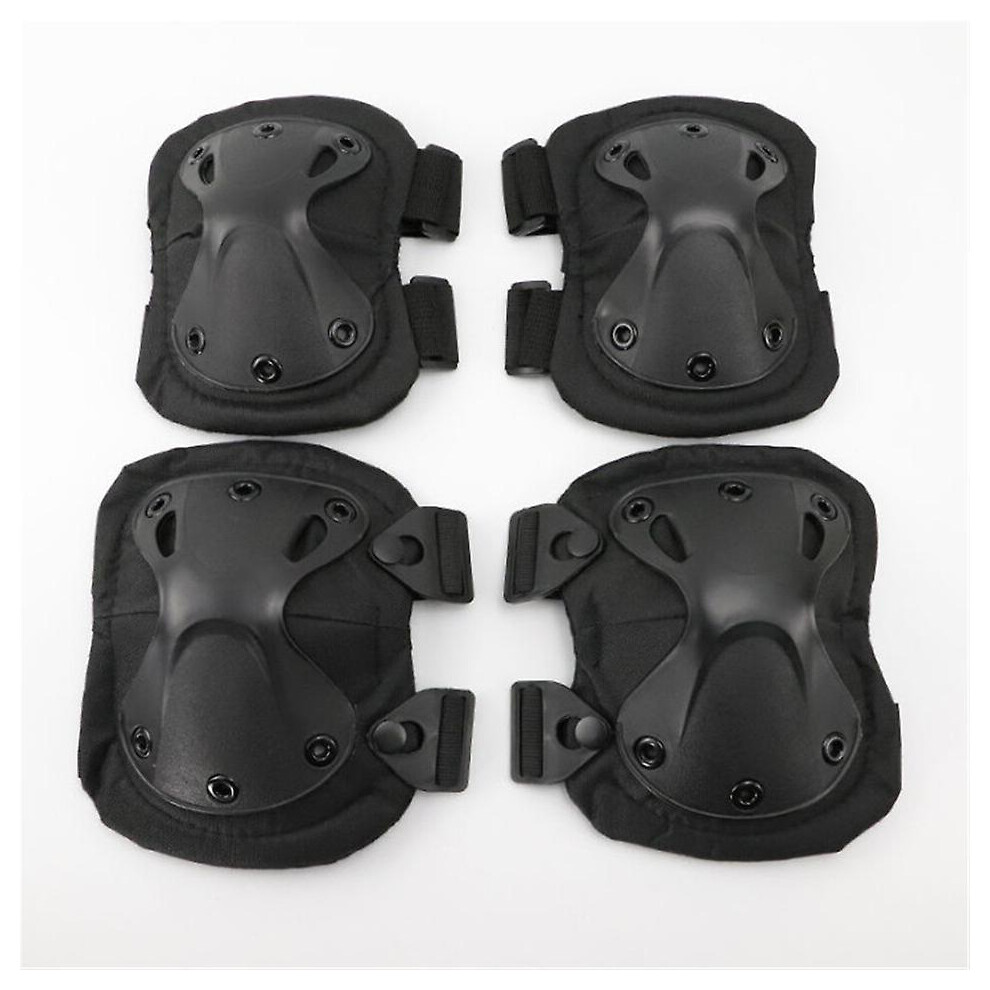 (Black) Tactical Military Knee Pads Elbow Pads Airsoft Battle Hunting Elbow Pads Kneepads Outdoor Sports Safety Protection Equipment 5778930557660