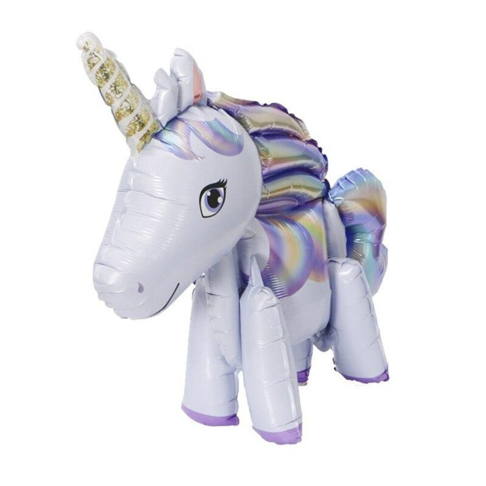 (purple, 58x58cm) 3D Cartoon Unicorn Balloon Decoration Happy Birthday Party Supplies Balloon Balony Banner Streamer Baby Shower Balloons