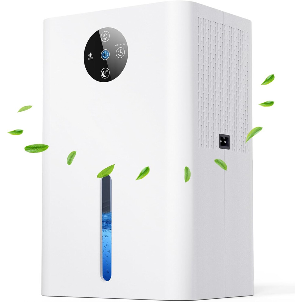 (White-11) 1800ml Large Capacity Dehumidifier for Bedroom, 7 Colors Light Color with Sleep Mode