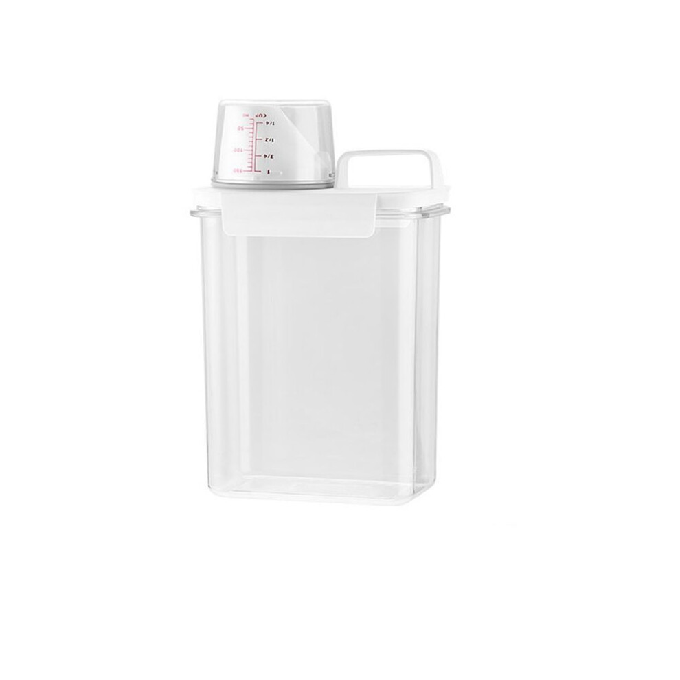 (M) And Handle Laundry Measuring Cup Detergent Box Washing Powder Container Storage Bucket Cereal Jar