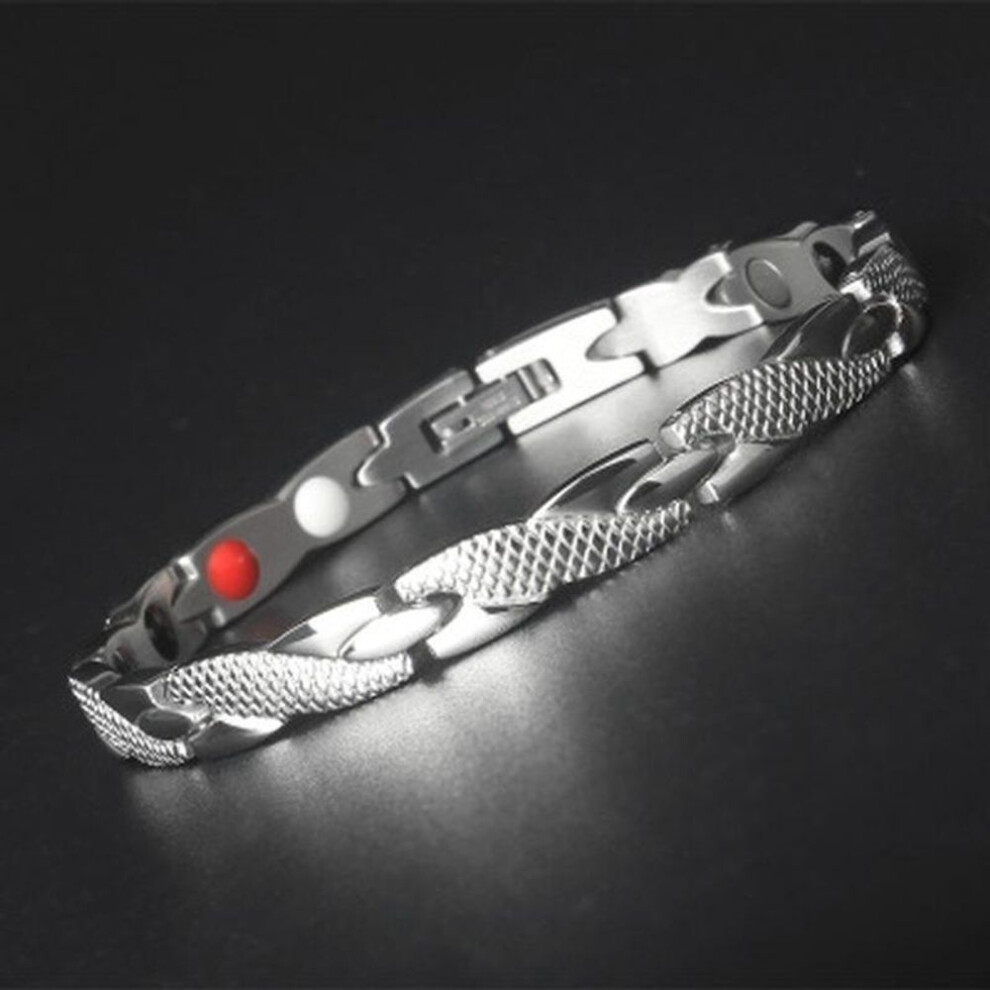 (silver) Fashion Men Women Alloy Bracelet Wrist Jewelry Couple Jewelry Gift