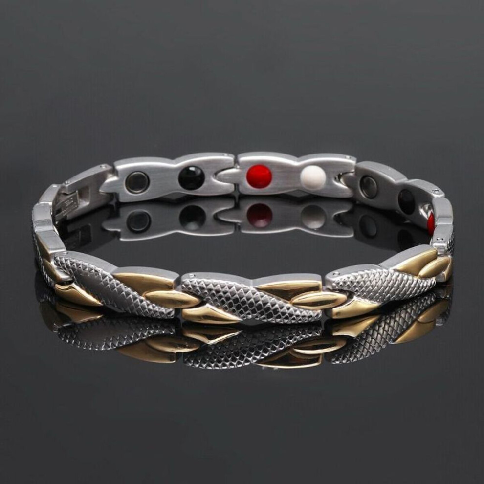 (gold,silver) Fashion Men Women Alloy Bracelet Wrist Jewelry Couple Jewelry Gift