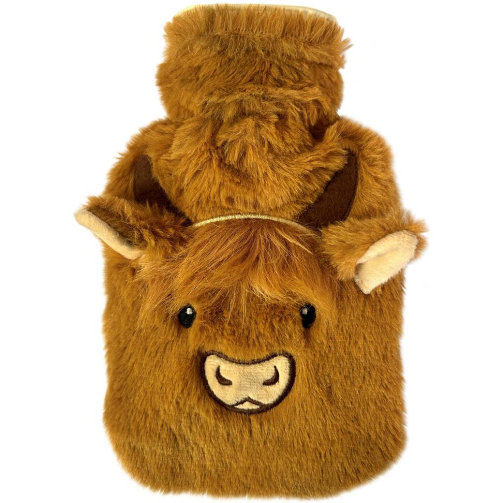 Kilts Wi Hae Super Cute Scottish Highland Cow Coo Small Hot Water Bottle