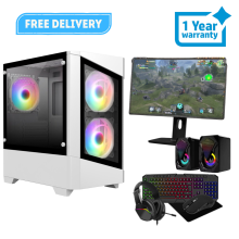 Gaming PC Bundle: i7 16GB RAM 1TB HDD + 512GB SSD GT1030, 22" Monitor Plus Speakers