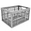 5 x Grey 32L Plastic Folding Crate Boxes With Handles 2