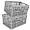 5 x Grey 32L Plastic Folding Crate Boxes With Handles 3