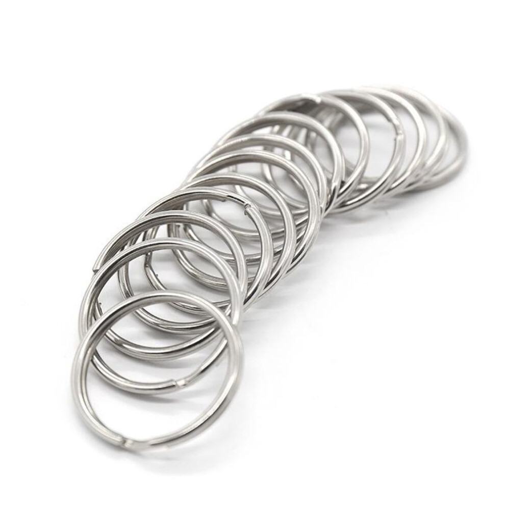 (10 Pcs) 10 Pcs Key Rings Chains Split Ring Hoop Metal Loop Accessory 25mm