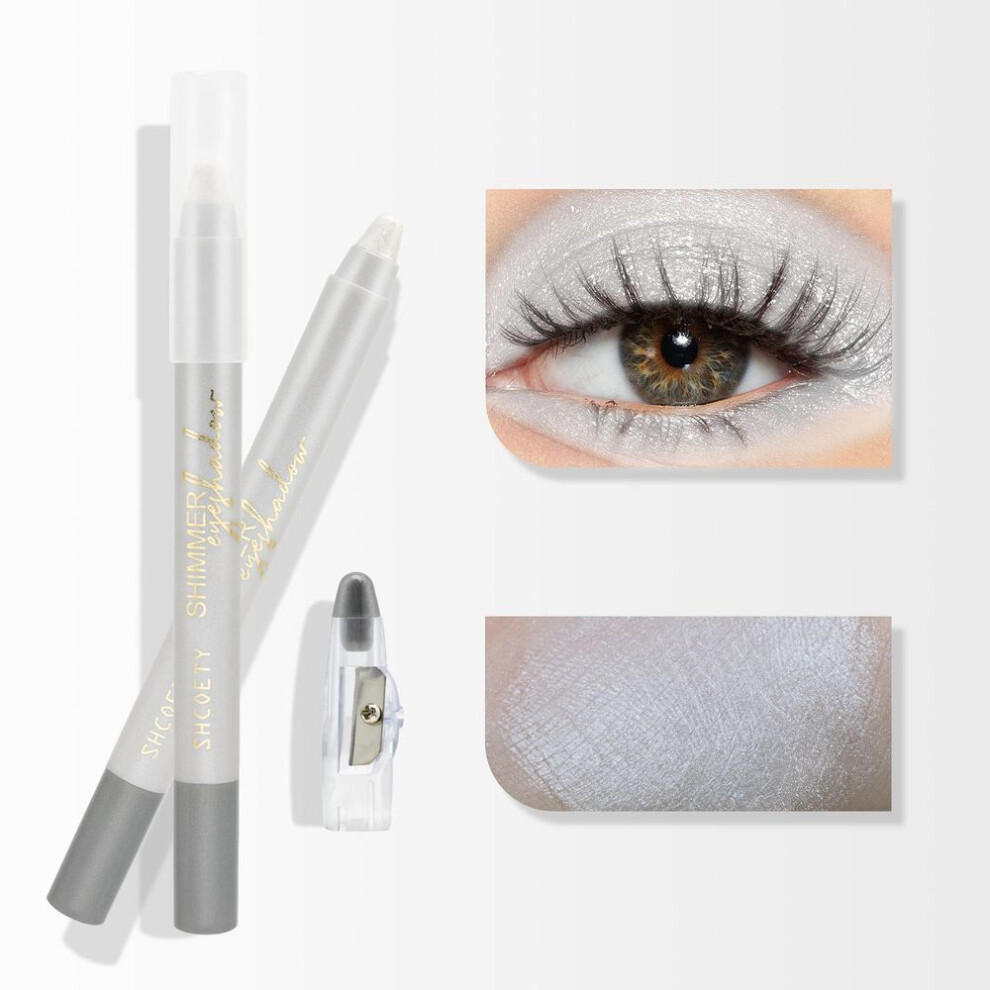 (05) Pinkish Pearly Diamond Highlighter Pen With Pencil Sharpener, Shiny Eyeshadow Eyeliner Pen, Smooth Brightening Eyeliner Pen