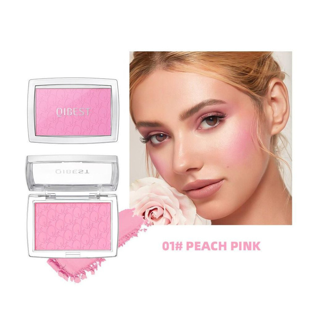 (01#) 4 Color Embossed Blush Palette, Facial Contour Highlighter Blush Fine And Lightweight Powder To Enhance The Complexion Makeup Palette  Blush Powder
