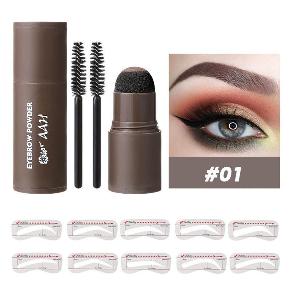(01#) Eyebrow Stamp Set Perfect Eyebrow Stamp Stencil Kit Eye Brow Stencil Stamp Kit Waterproof Long Lasting Eyebrow Enhancers Brow Shape Stamp