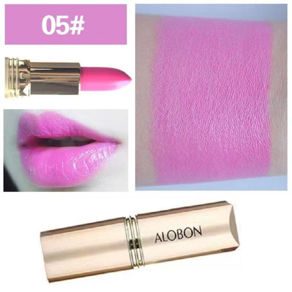 (5#) Lipstick Waterproof Long Lasting Red Lipsticks Resistant Rose Lip Stick Velvet Lipstic Cosmetic Girl Women Makeup