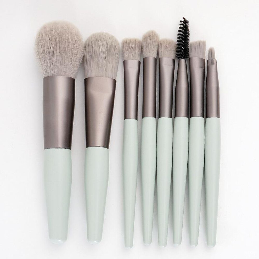 (green, China) 8pcs Professional Makeup Brushes Set Cosmetic Powder Eye Shadow Foundation Blush Blending Concealer Beauty Make Up Tool Brushes