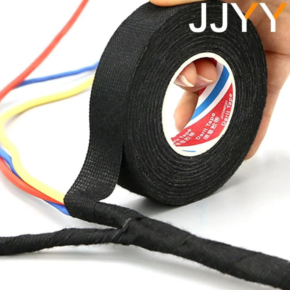 (black, 15mm) Width 15mm*15m Electrical Insulation Tape Heat-resistant Wiring Harness Pet Bundle Flame Retardant Tape