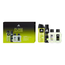 Adidas Pure Game 4pc Gift Set 100ml Aftershave 100ml EDT Spray