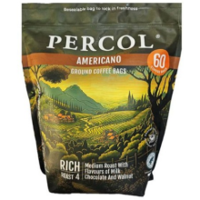 Percol Americano 100% Arabica Medium Roast Coffee Bags 60 x 8g