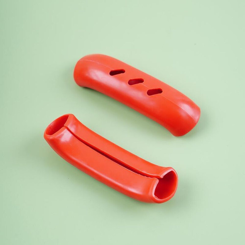 (red, 2PCS) New 2/6/10 PCS Silicone Pan Handle Cover Heat Insulation Covers Pot Ear Handle Clip Steamer Casserole High Temperature Resistant Kitchen Tool