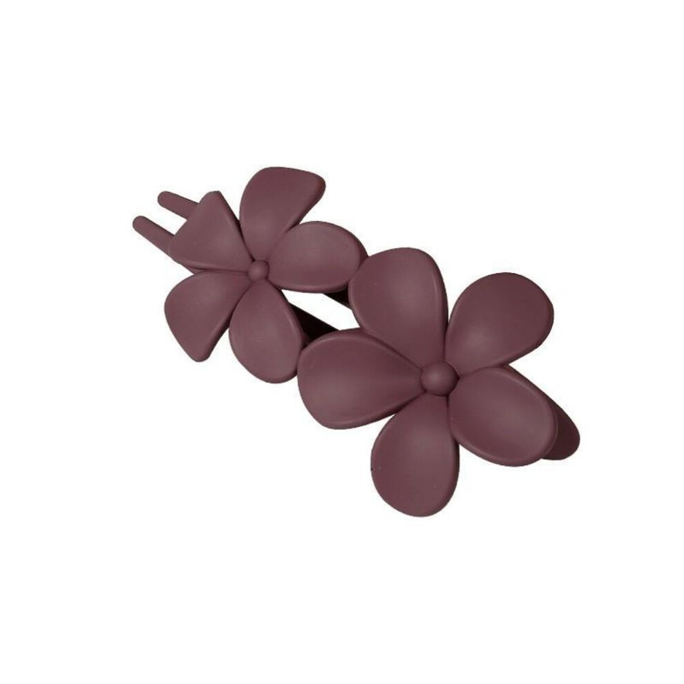 (coffee, 1PCS) 1pc Acrylic Flower Hair Clip Women Colorful Hairpin Hollow Out Heart Hair Comb Clip Flower Design Barrette Hair Claw Hair Styling Accessories