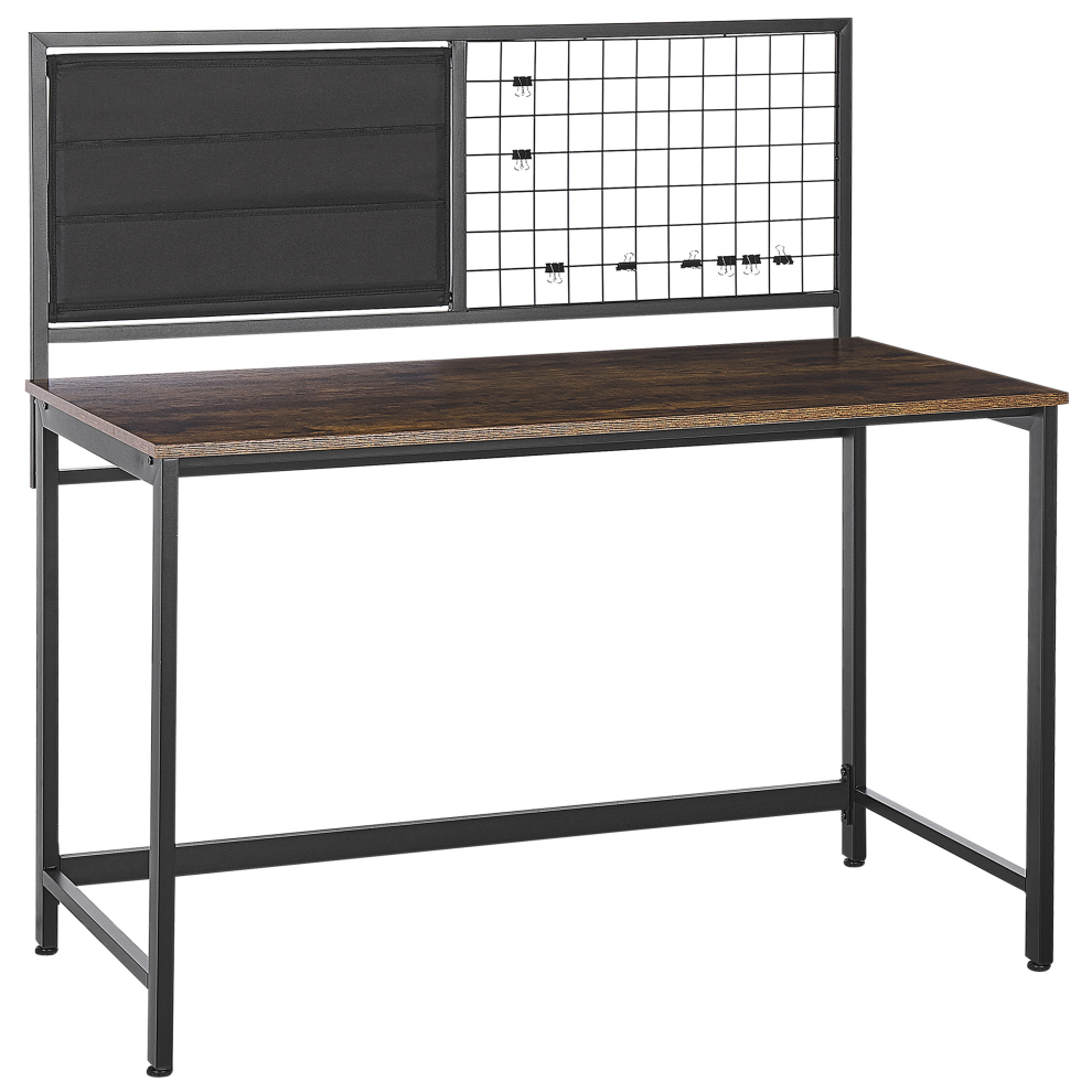 Office Desk with Memo Board VINCE Black 118 cm 60 cm