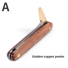 (A) Garden Tools Foldable Grafting Pruning Knife Professional Garden Grafting Cutter Tree Pruning Stainless Steel Wooden Handle Knife Tool