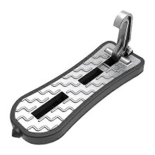 (B Silver)Multifunction Car Doorstep Foldable Emergency Window Breaker Auto Latch Hook Foot Pedal
