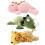(pink)Cute Dinosaur Weighted Plush - Calming Throw Pillow 2