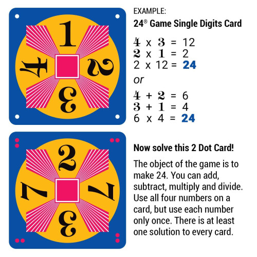 24 GAME 96-Card Deck: Integers Math Card Game 2