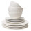 Tabletops Gallery Embossed White Porcelain Round Dinnerware - Bloom 12 Piece Dinnerware Set 5