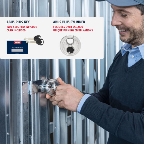 Abus ABUS Diskus 20/70 Μηχανικός Κλειδαριά Δίσκου - Αντιδιαβρωτική Κλειδαριά Αποθήκης 1