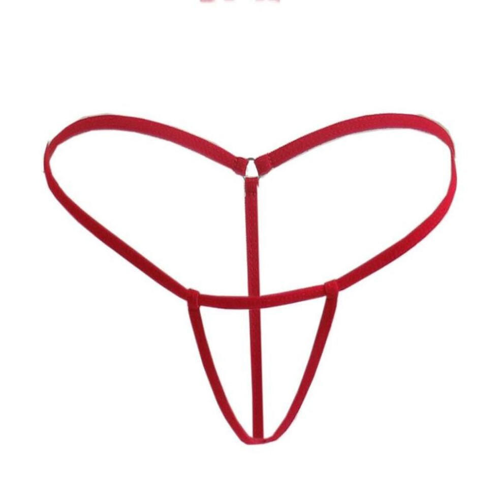 (red, 90cm) Mini G-string Briefs  Women  Micro  Thong  Sexy Underpants Open Crotch,  Knickers  Open Panties