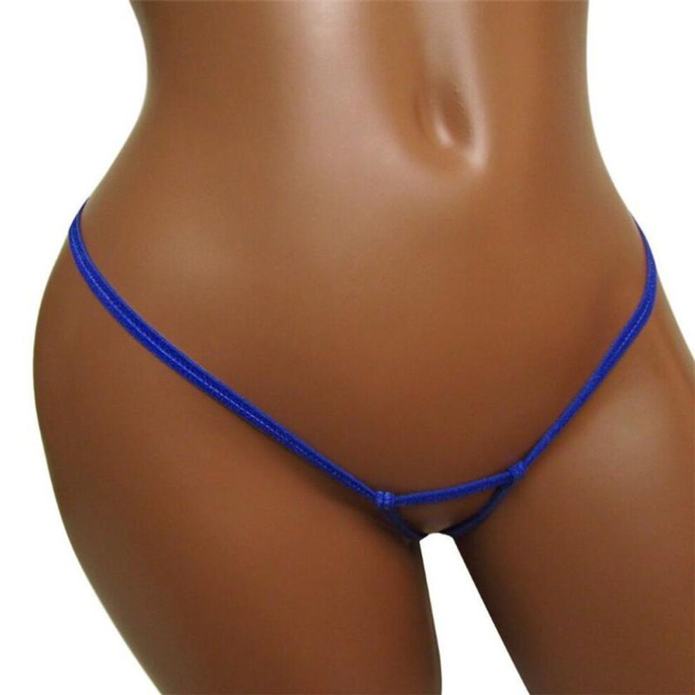(blue, 90cm) Mini G-string Briefs  Women  Micro  Thong  sexy underpants Open crotch,  Knickers  Open Panties