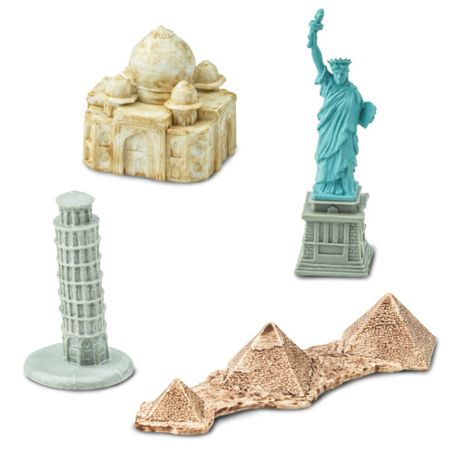 Safari Ltd. Around The World TOOB - 10 Φιγούρες: Πύργος της Πίζας, Πύργος του Άιφελ, Ταζ Μαχάλ 1