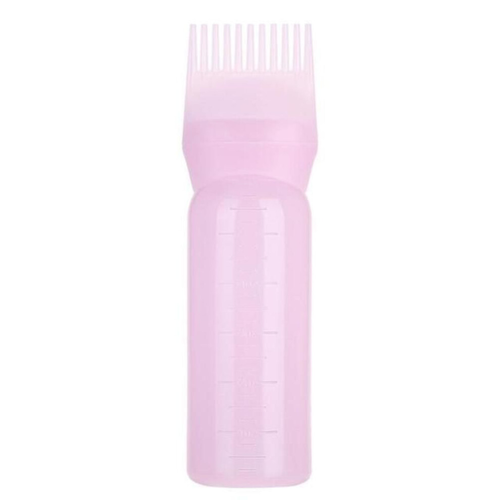 (pink) 3 Colors Hair Dye Applicator Brush Bottles Dyeing Shampoo Bottle Oil Comb Hair Dye Bottle Applicator Hair Coloring Styling Tool