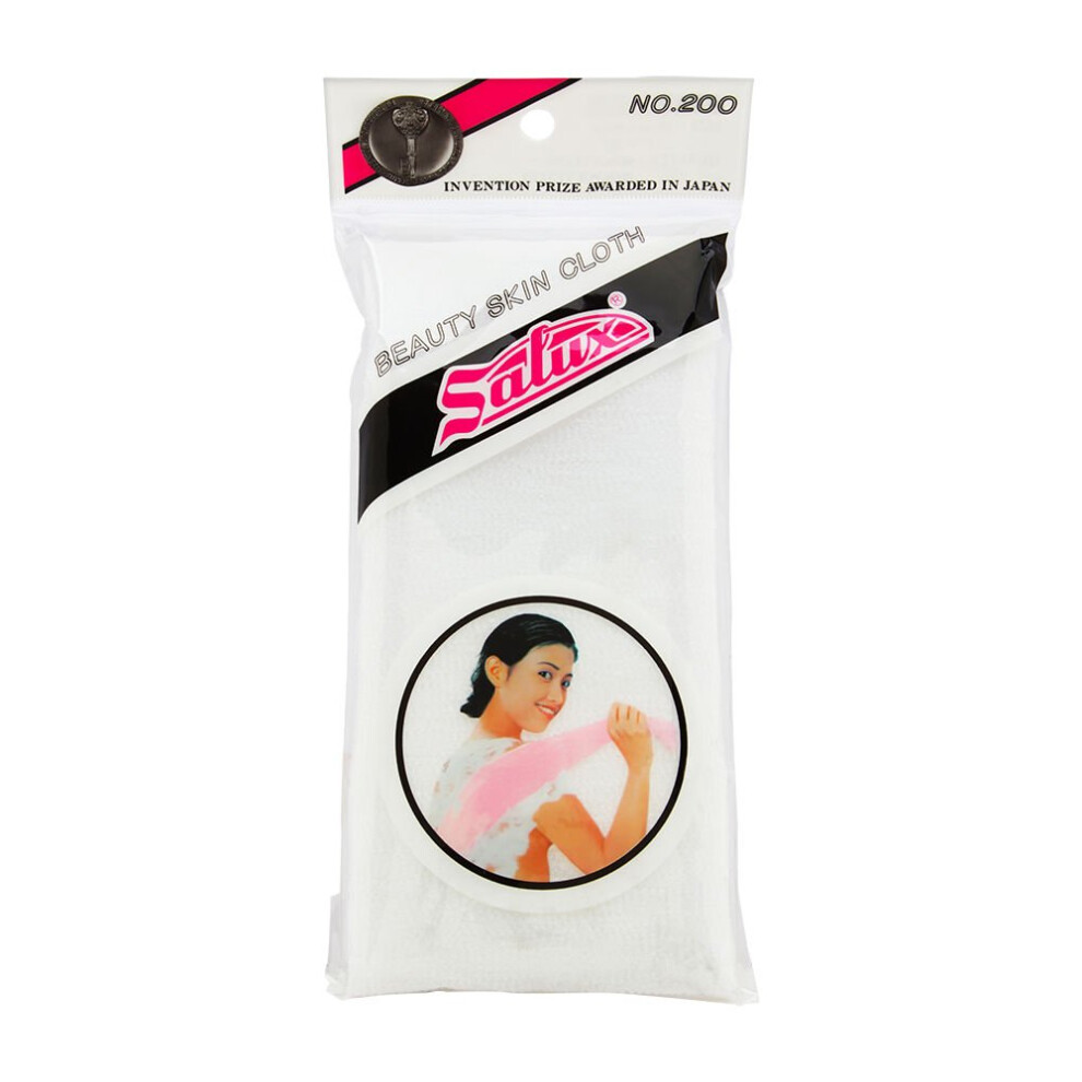 Serviette de toilette/gant de toilette japonais en nylon Salux - Blanc