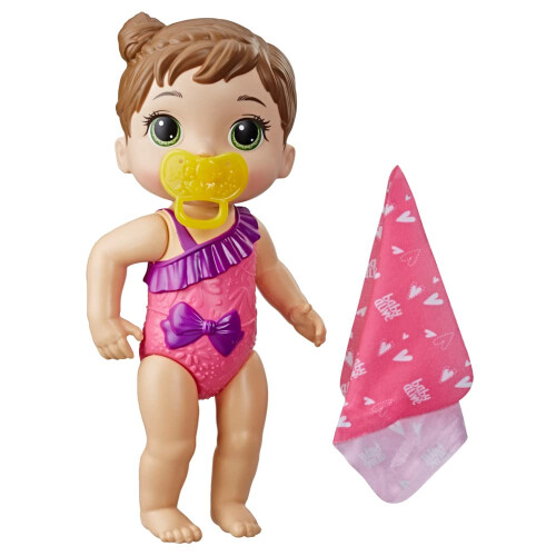 Vivo Baby Alive Splash'n Snuggle Κούκλα με Καφέ Μαλλιά για Παιχνίδι στο Νερό, με Αξεσουάρ 1