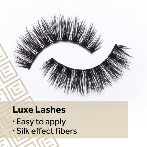 Eylure Eylure Ψεύτικες Βλεφαρίδες, Luxe Silk Marquise με Κόλλα, 3 Ζευγάρια Μαύρες 1
