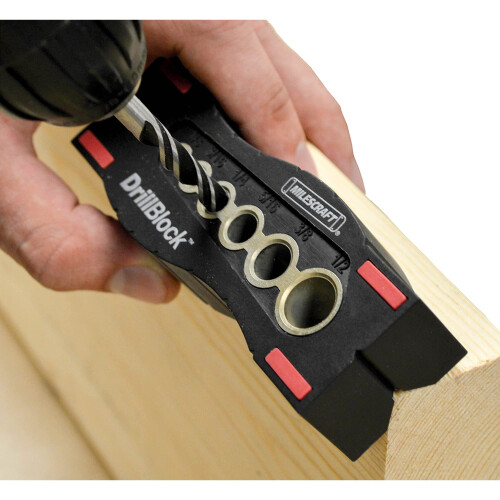 Milescraft 1312 Drill Block - Οδηγός Χειρός, Τρυπάνι για 6 Κοινά Μεγέθη Τρυπανιών 2