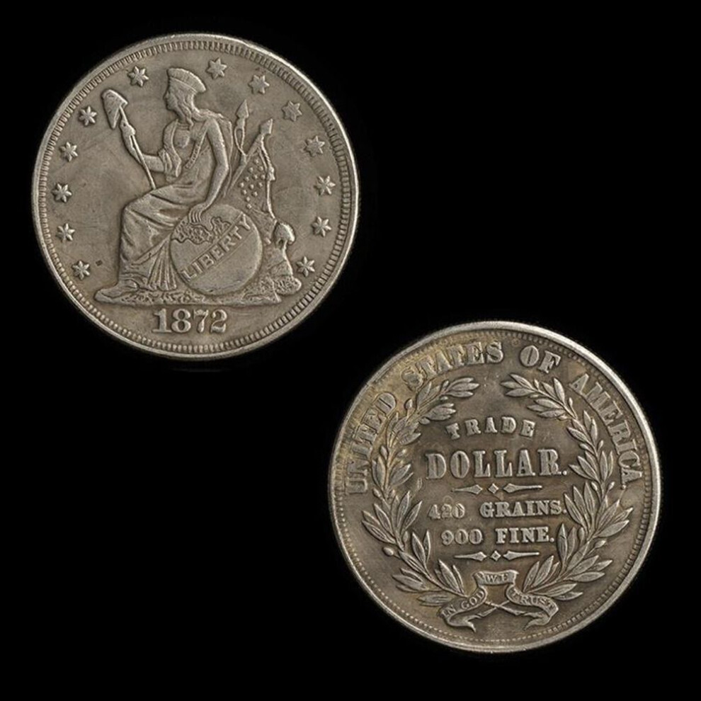 1872 American Trade Silver Dollar Retro Coins Silver Coins Collection Commemorative Coins