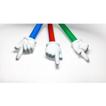 Sciencent Hand Pointers (S?t med 3) L?rerforsyninger forskellige farverige klasselokale fingerpegere til l?rere.