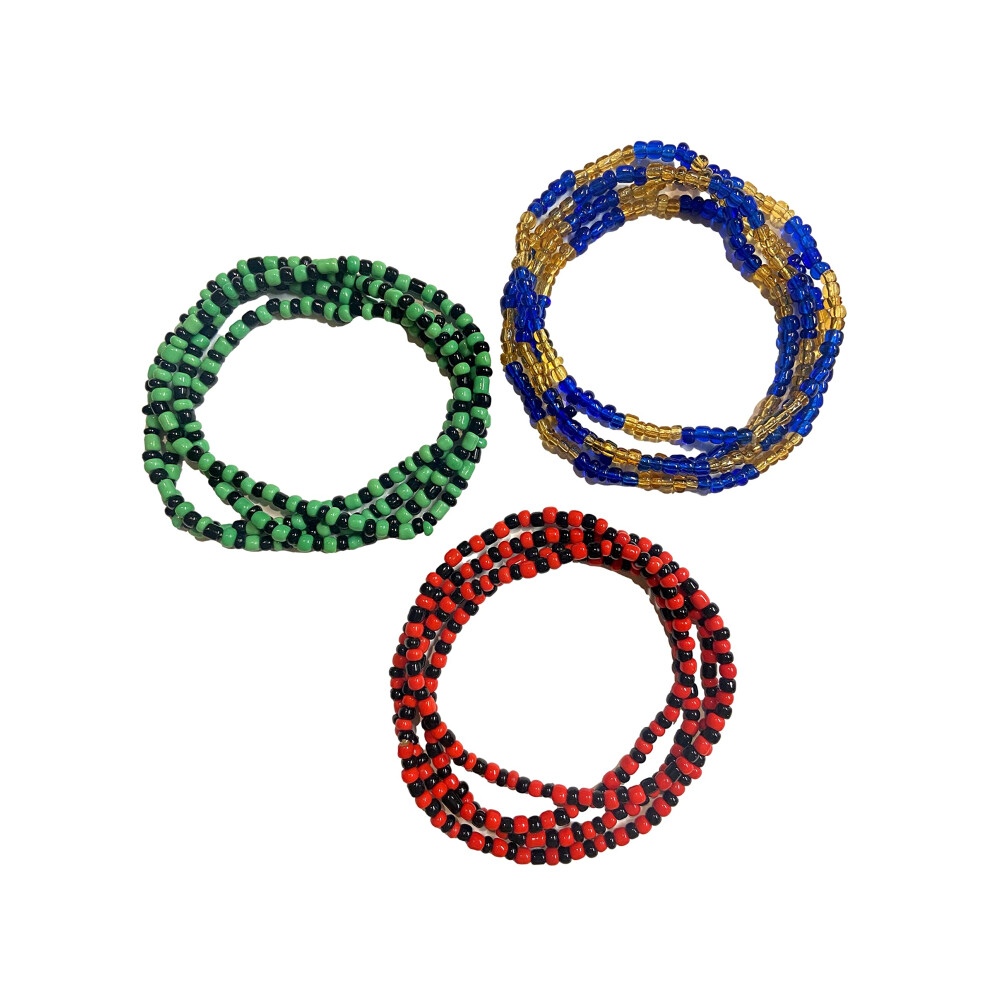 Collares De Guerreros Elegua, Ogun, Ochosi | Santeria Collares | Santeria Warrior Elekes | Santeria Beaded Elekes Elegua, Oggun Ochosi Beads-image