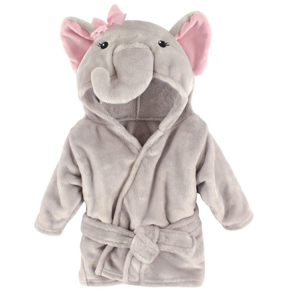 Peignoir unisexe pour b?b? Hudson Baby en peluche avec visage d'animal Joli ?l?phant 0-9 mois