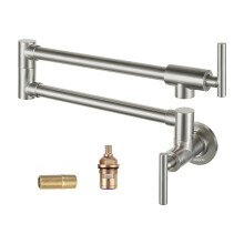 WOWOW Pot Filler Kran Borstat Nickel Väggmonterad Spis Kran