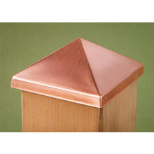 Punta de poste de 4 x 4 pulgadas - Cobre macizo (8,9 x 8,9 cm) - Paquete de 10