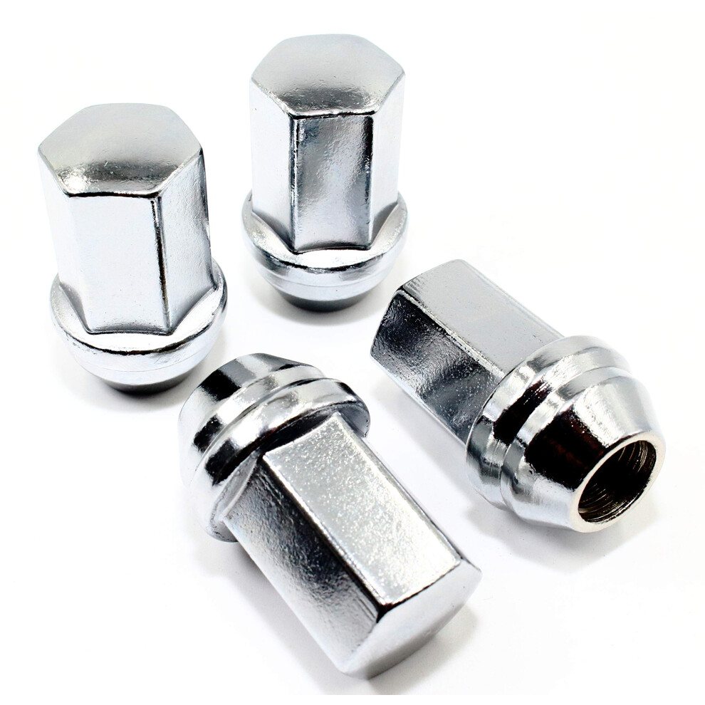 Set Of 24 Veritek 14X1.5mm Oem Factory Style 1.80 Inch Length 7/8 22Mm Hex Duplex Large Acorn Seat Replacement Chrome Lug Nuts For Factory Wheels 680044051192